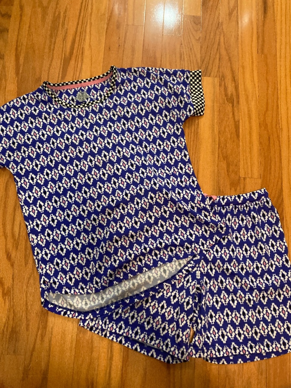 EUC Cuddl Duds Women's Size XS Blue/Pink Shorts PJ Set - SUPER SOFT!